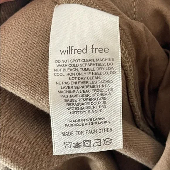 ❌SOLD❌ Wilfred Free Modern Cargo Pant High-waisted cargo pants brown size 8 - Picture 13 of 15